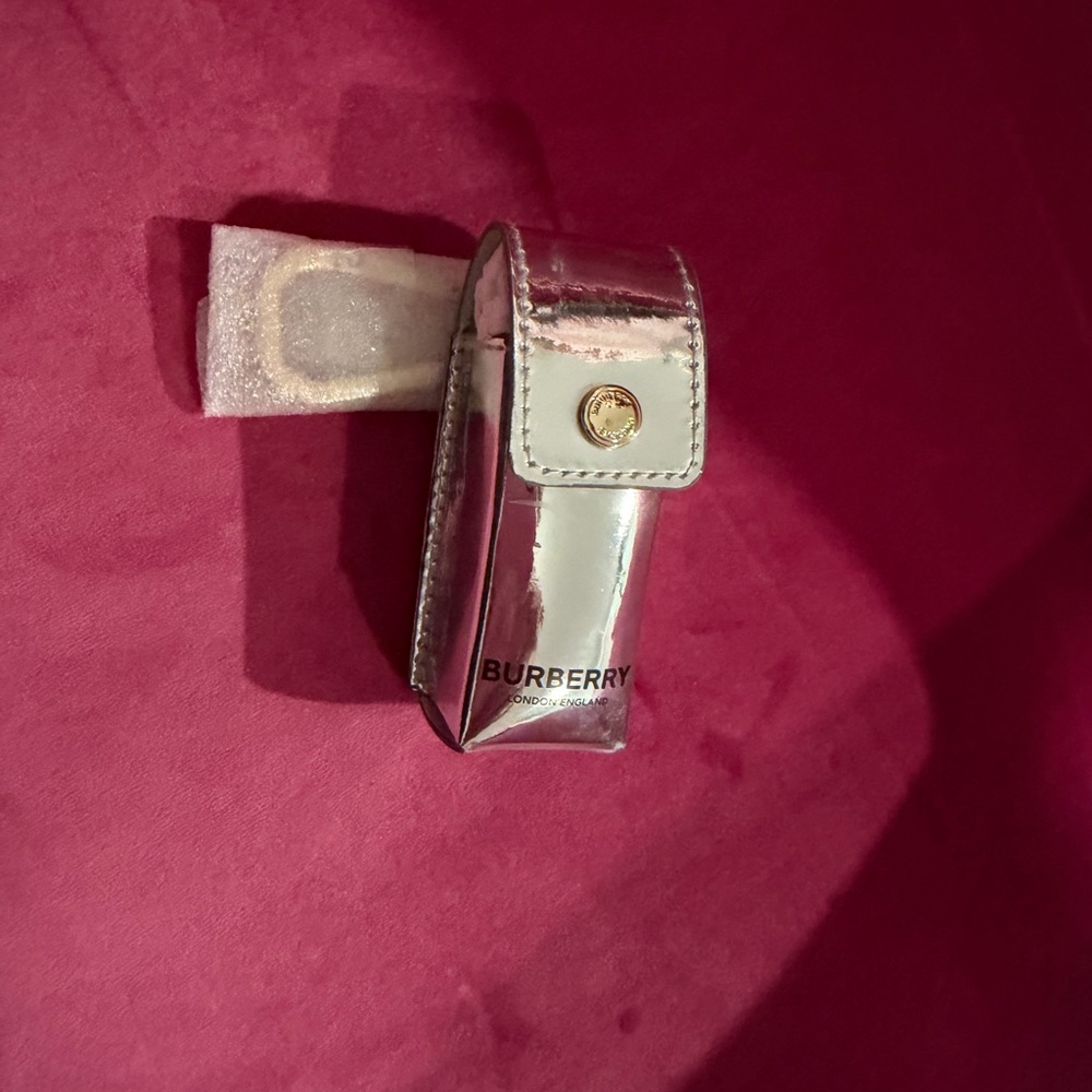 Burberry Metallic Silver Pouch